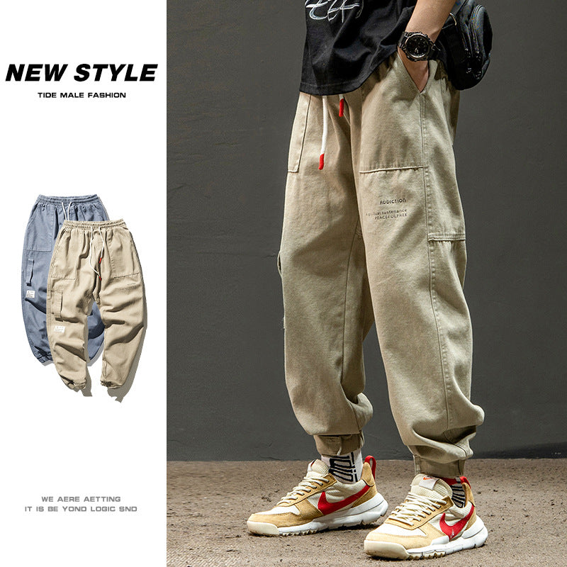 STOCK-Men’s Japanese Style Cargo Jogger Pants Trendy