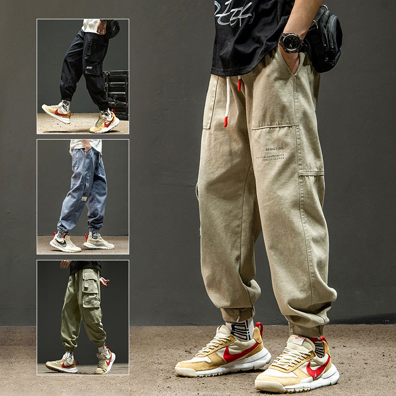 STOCK-Men’s Japanese Style Cargo Jogger Pants Trendy
