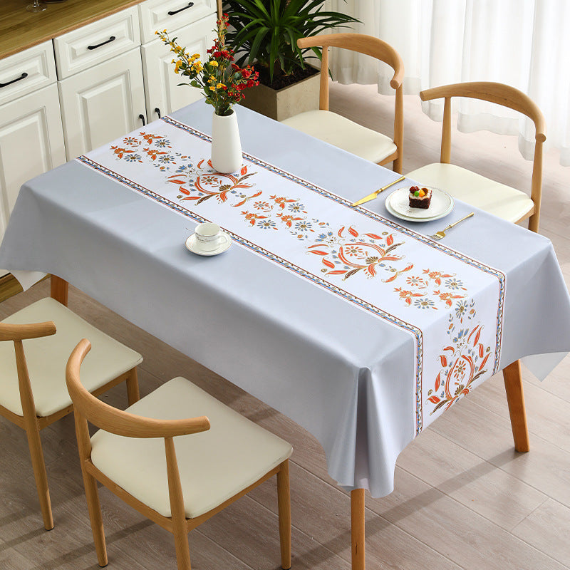 [2026 Cultural-Fusion] Ethnic Style Flower PVC Tablecloth