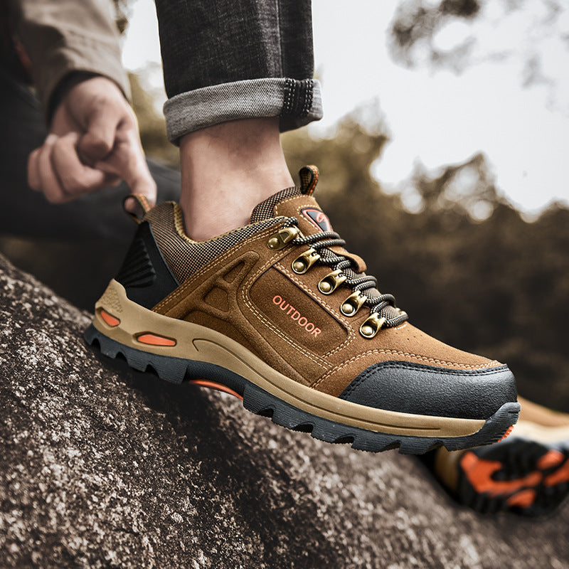 Men’s Non-Slip Hiking Sneakers Low-Top Casual Outdoor