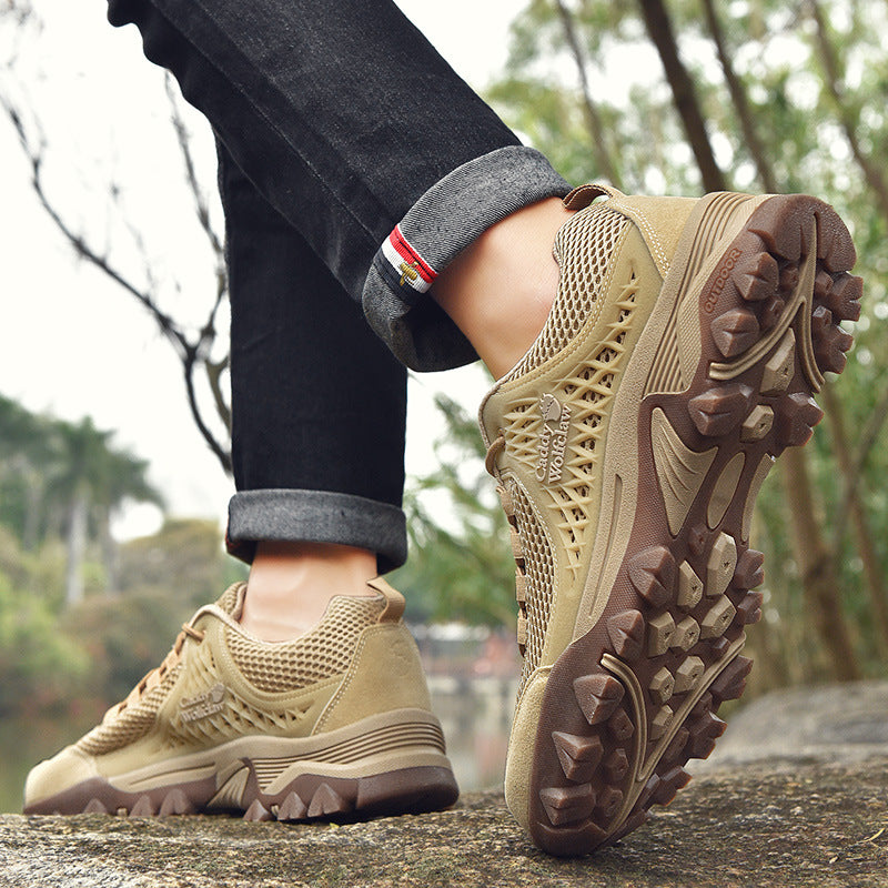 Men’s Outdoor Mountaineering Shoes Low-Top Durable