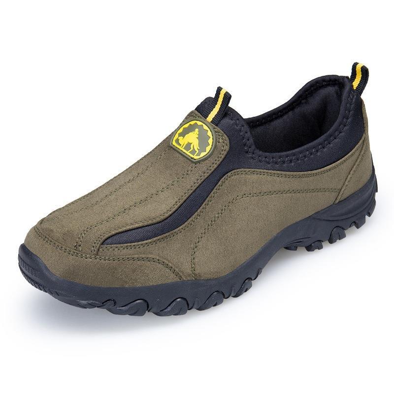 Men’s Suede Slip-On Dad Shoes Soft Sole Casual Comfort