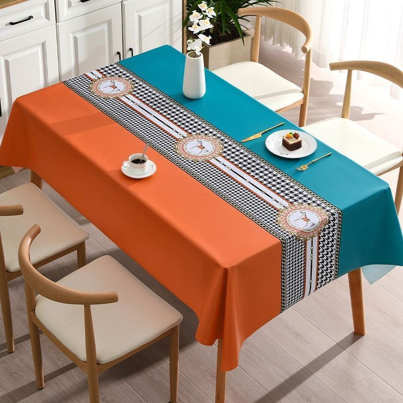 Ethnic Nordic Horse-Themed Advanced PVC Tablecloth