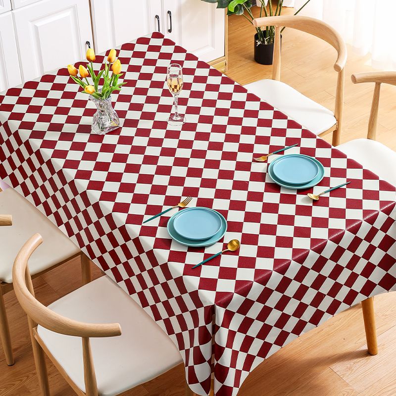 European-Style Retro Chessboard Plaid Tablecloth