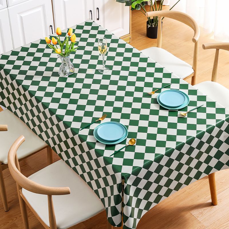 European-Style Retro Chessboard Plaid Tablecloth