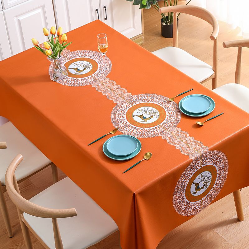 Household Atmosphere "Ins-Style" Advanced PVC Tablecloth
