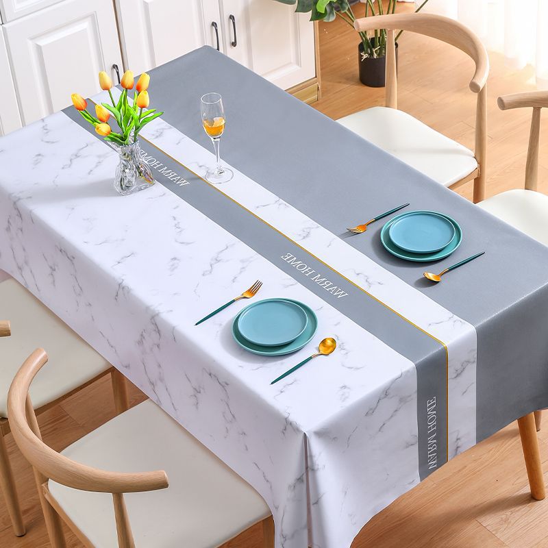 Cross-Border New Chinese "Ins-Style" Advanced PVC Tablecloth