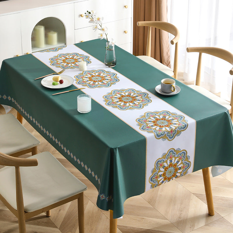 Scandinavian Accessible Luxury "Yarn-Touch" PVC Tablecloth
