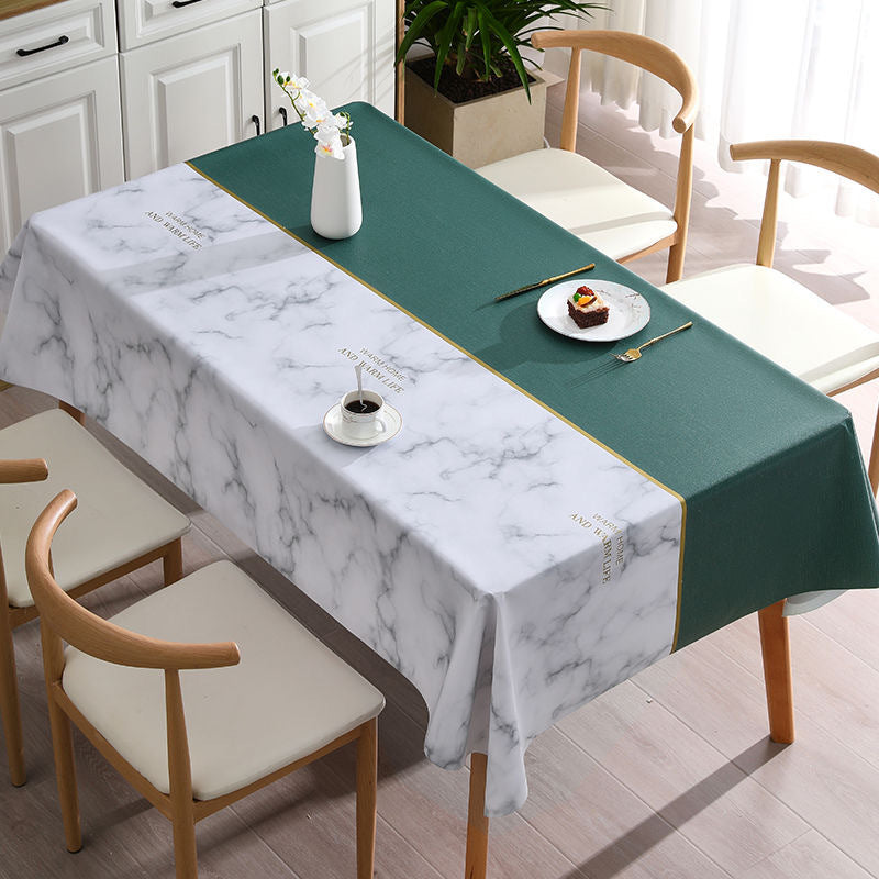 Ins-Style "Beautiful Living" High-End PVC Tablecloth