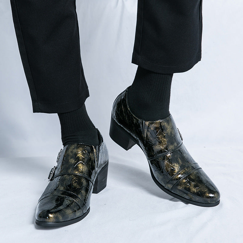 Men’s Glossy Leather Dress Shoes – British Style