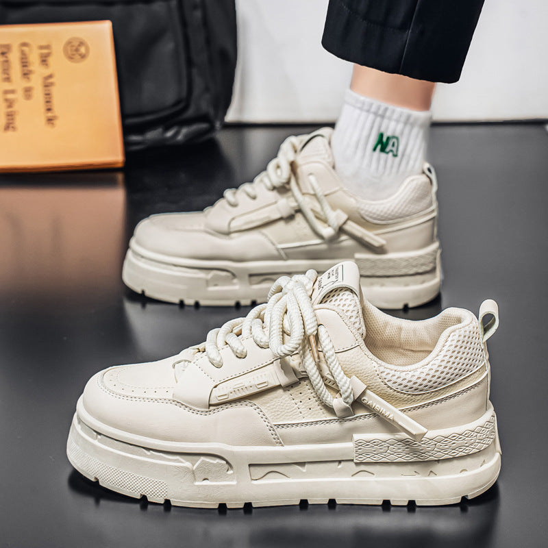 Men’s Leather Skate Shoes – Casual Hong Kong Style