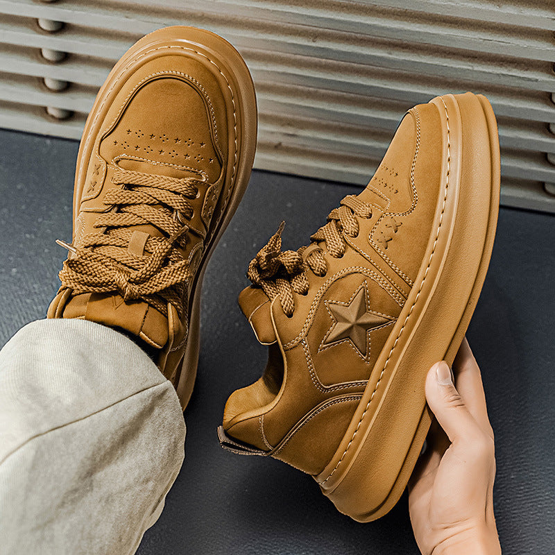 Men’s Retro Thick Sole Sneakers – Hong Kong Style
