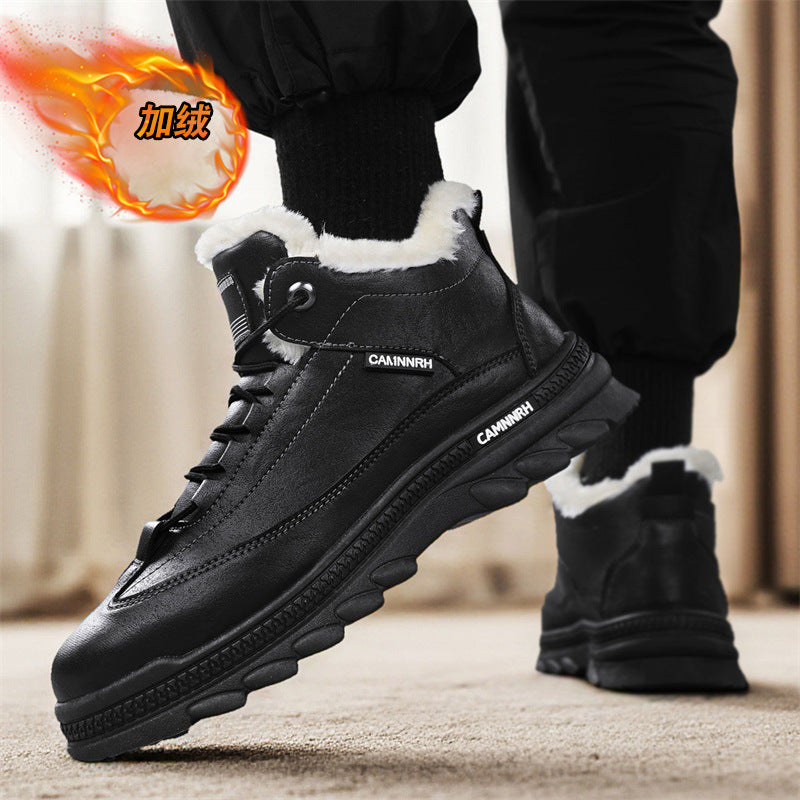 Men’s Winter Snow Boots – Warm Fleece Non-Slip