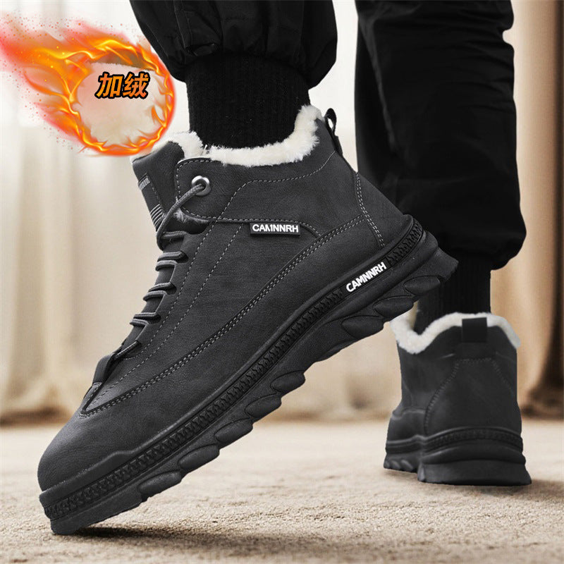 Men’s Winter Snow Boots – Warm Fleece Non-Slip