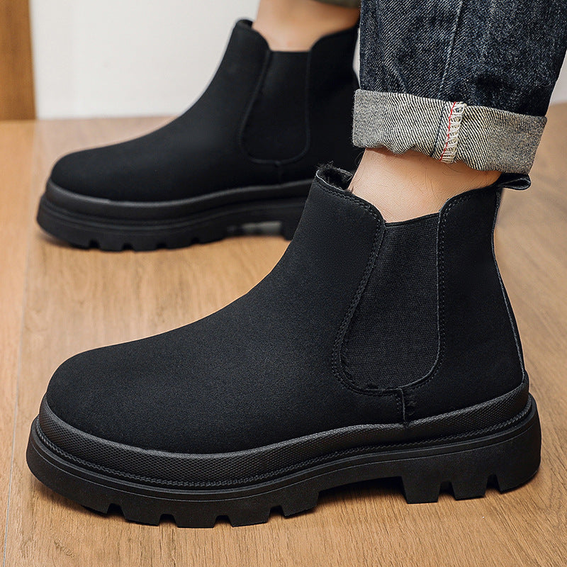 Men’s Winter Non-Slip Martin Boots – British Style