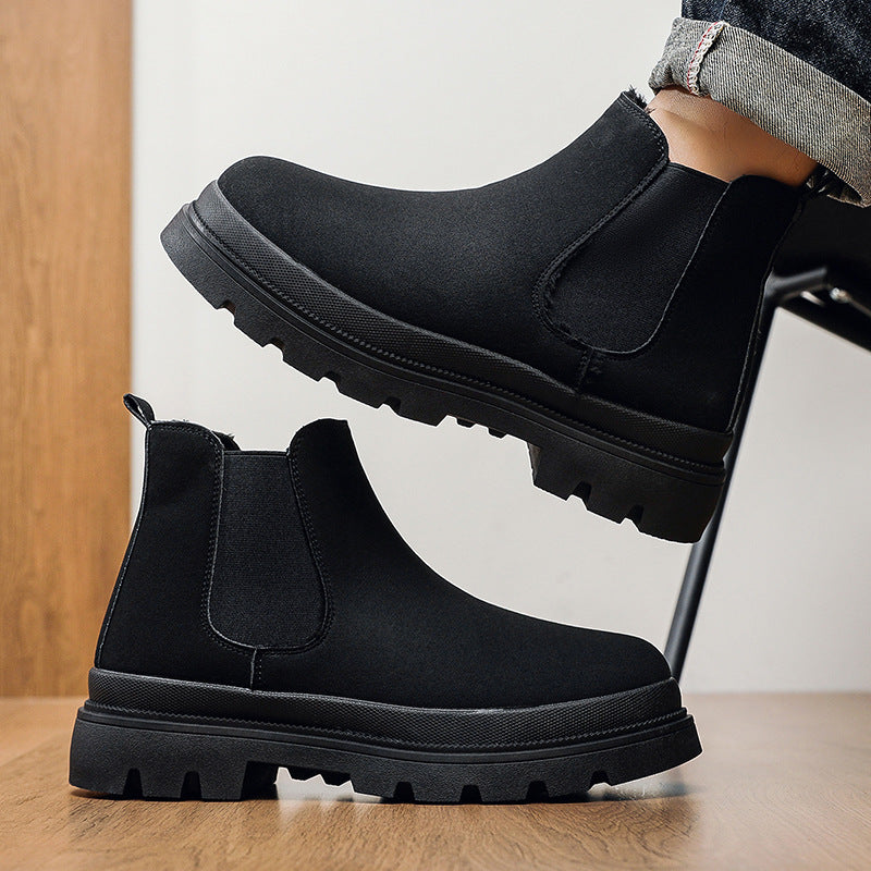 Men’s Winter Non-Slip Martin Boots – British Style