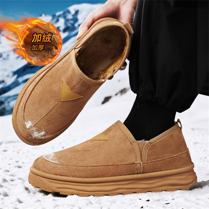 Men’s Winter Slip-On Snow Boots – Warm Cotton Shoes