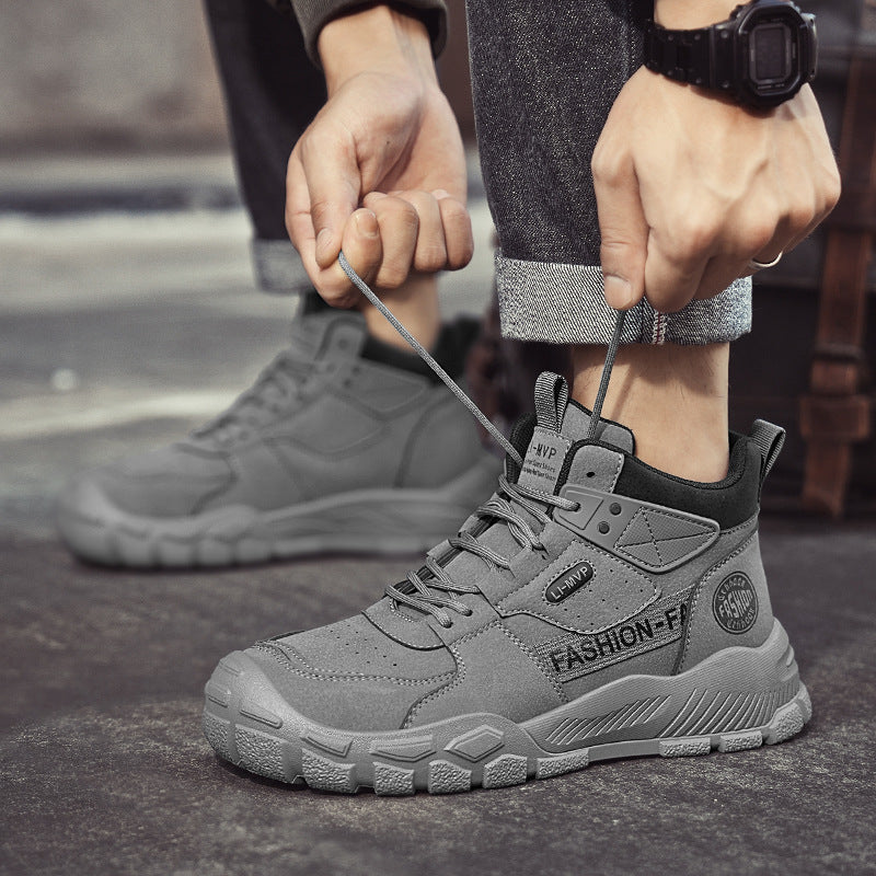 Men’s High-Top Work Shoes – Outdoor Hiking Casual