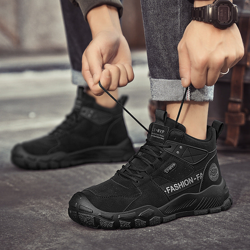 Men’s High-Top Work Shoes – Outdoor Hiking Casual