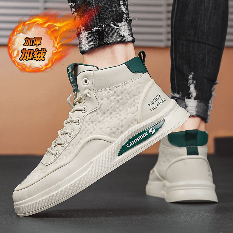 Men’s Winter High-Top Sneakers – Warm Cotton Shoes