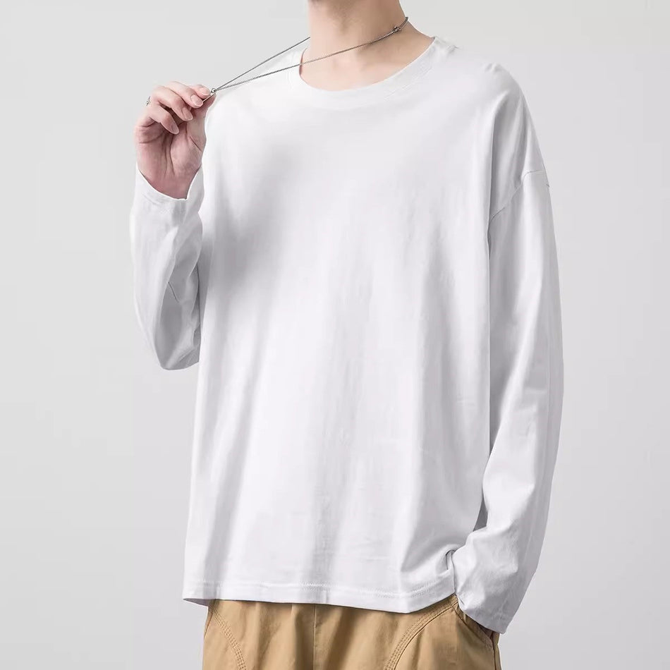 Men’s Cotton Long Sleeve T-Shirt – 220g Thick