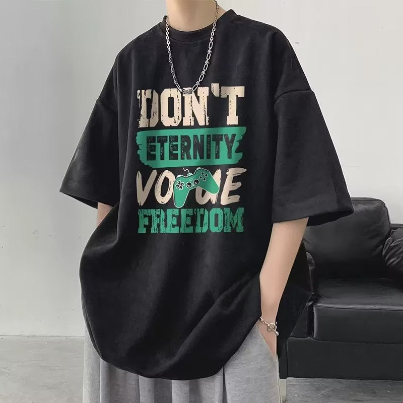Men’s Loose Summer T-Shirt – Moisture Wicking