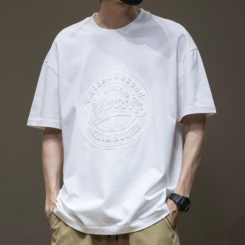 Men’s Oversized Black T-Shirt – 3D Printed Style