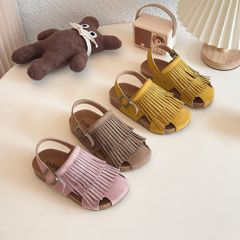 2026 Kids’ Tassel Closed-Toe Soft Sandals – Kids Fashion Nepal | Tudoholic