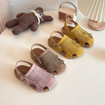 2026 Kids’ Tassel Closed-Toe Soft Sandals – Kids Fashion Nepal | Tudoholic