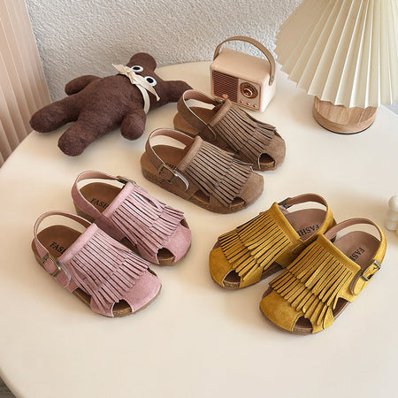 2026 Kids’ Tassel Closed-Toe Soft Sandals – Kids Fashion Nepal | Tudoholic