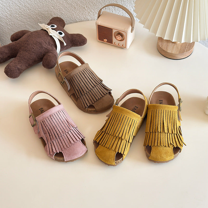 2026 Kids’ Tassel Closed-Toe Soft Sandals – Kids Fashion Nepal | Tudoholic