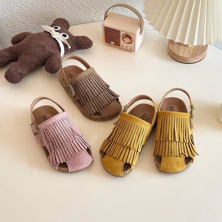 2026 Kids’ Tassel Closed-Toe Soft Sandals – Kids Fashion Nepal | Tudoholic