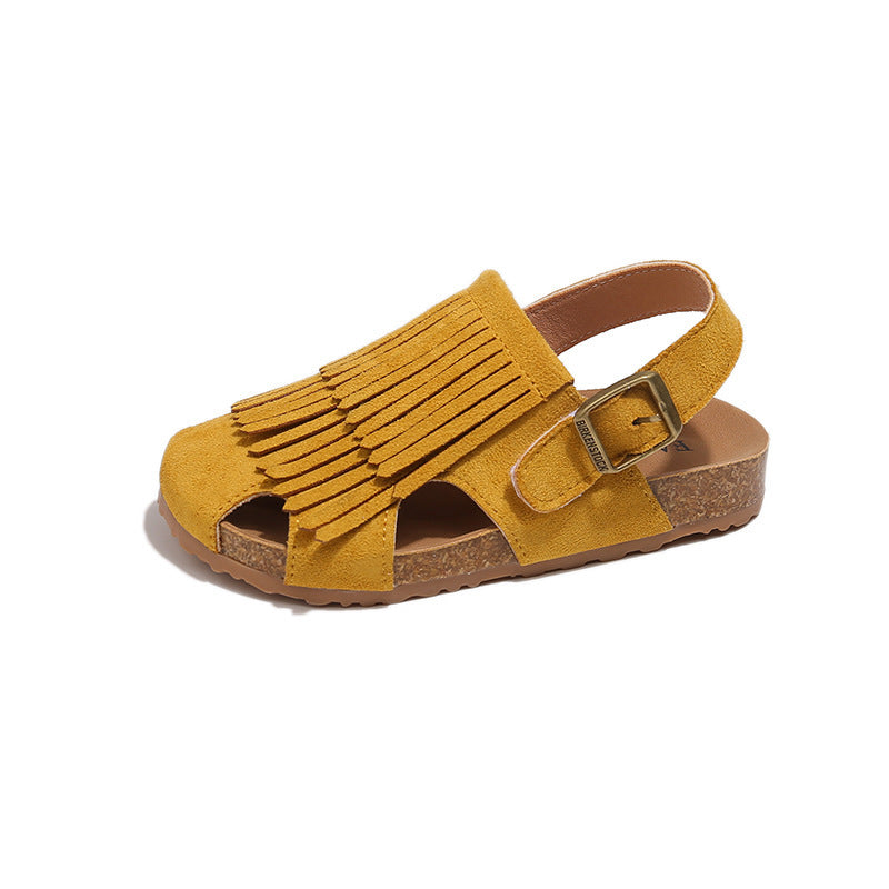 2026 Kids’ Tassel Closed-Toe Soft Sandals – Kids Fashion Nepal | Tudoholic
