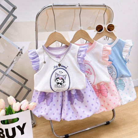 Girls’ Summer Two-Piece Princess Ruffle Set – Summer Kids Fashion Nepal | Tudoholic