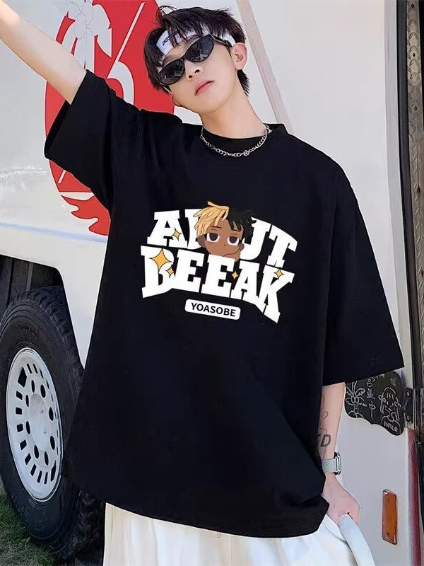 Men’s Hong Kong Style T-Shirt – Loose Casual Summer