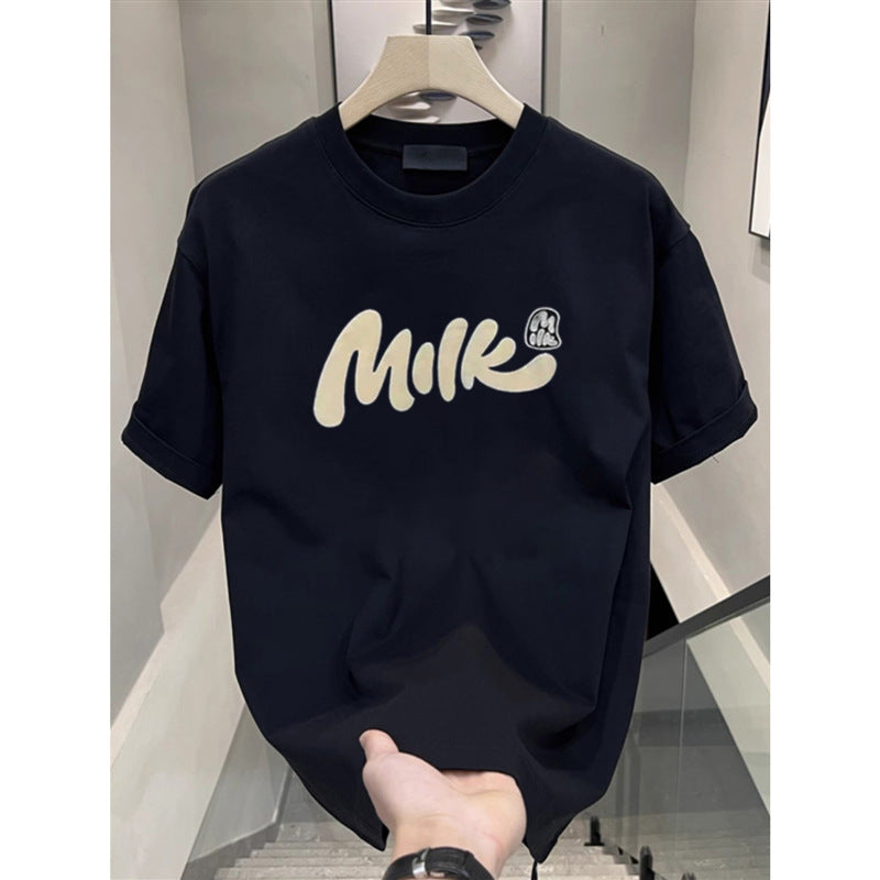 Men’s Heavy Cotton Printed T-Shirt – Loose Casual