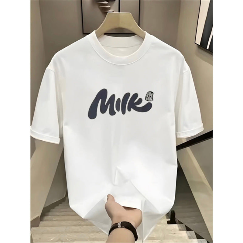 Men’s Heavy Cotton Printed T-Shirt – Loose Casual