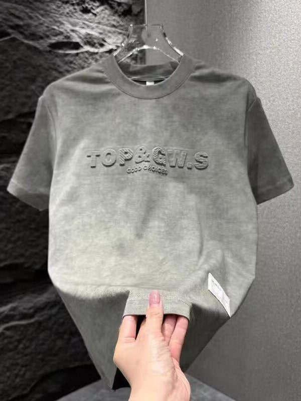 Men’s Korean Style Printed T-Shirt – Trendy Casual
