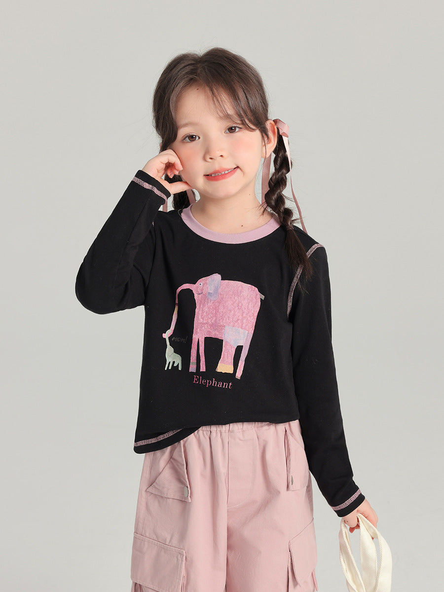 2026 Girls’ Cartoon Long-Sleeve T-Shirt Kidswear – Kids Fashion Nepal | Tudoholic