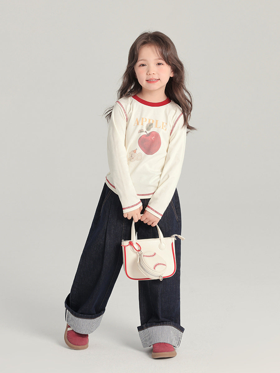 2026 Girls’ Cartoon Long-Sleeve T-Shirt Kidswear – Kids Fashion Nepal | Tudoholic
