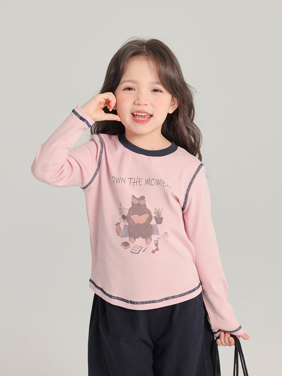 2026 Girls’ Cartoon Long-Sleeve T-Shirt Kidswear – Kids Fashion Nepal | Tudoholic