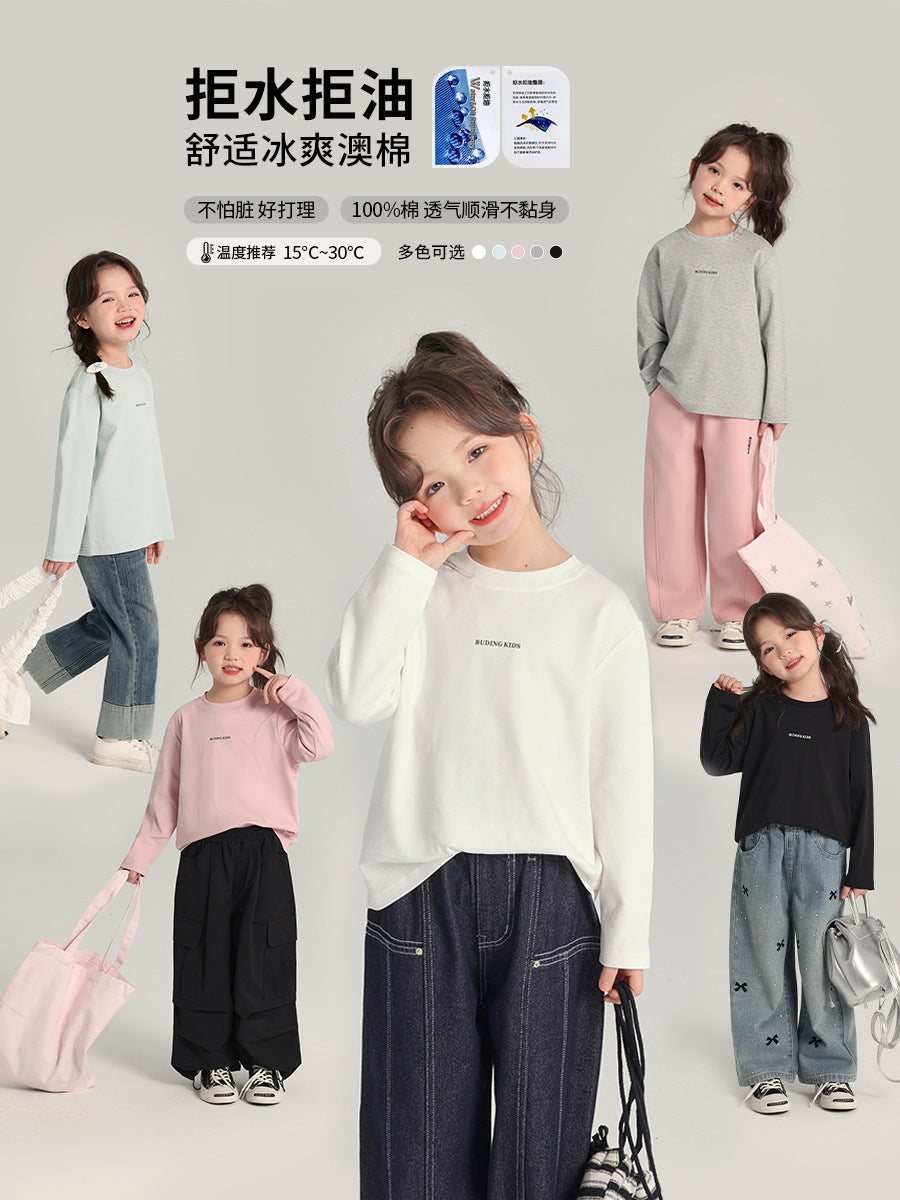Momo's Home Girls’ Cotton Letter Print Long-Sleeve Tee – Kids Fashion Nepal | Tudoholic