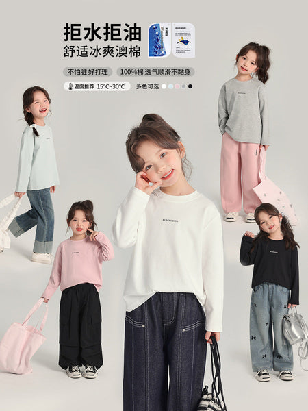 Momo's Home Girls’ Cotton Letter Print Long-Sleeve Tee – Kids Fashion Nepal | Tudoholic