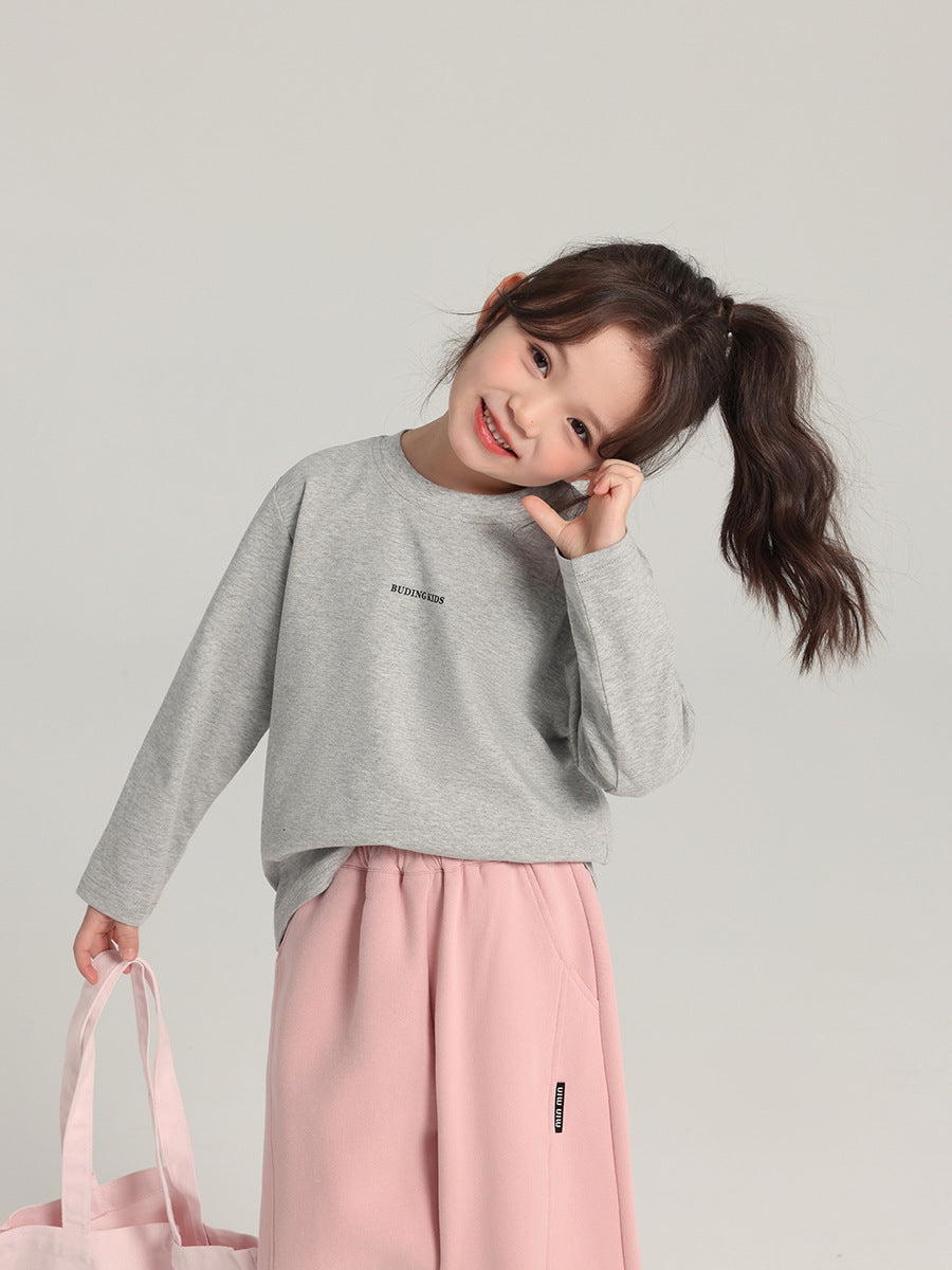 Momo's Home Girls’ Cotton Letter Print Long-Sleeve Tee – Kids Fashion Nepal | Tudoholic