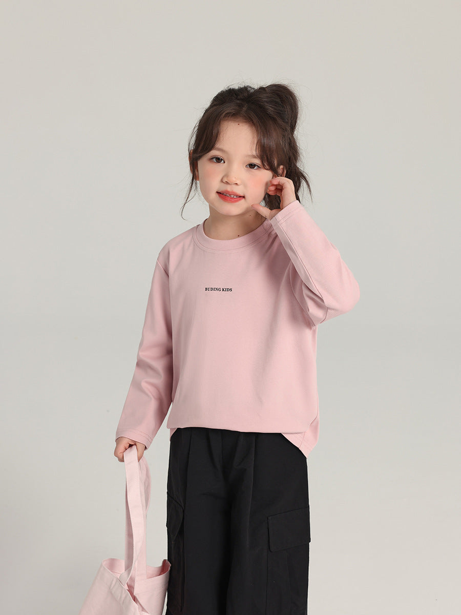 Momo's Home Girls’ Cotton Letter Print Long-Sleeve Tee – Kids Fashion Nepal | Tudoholic