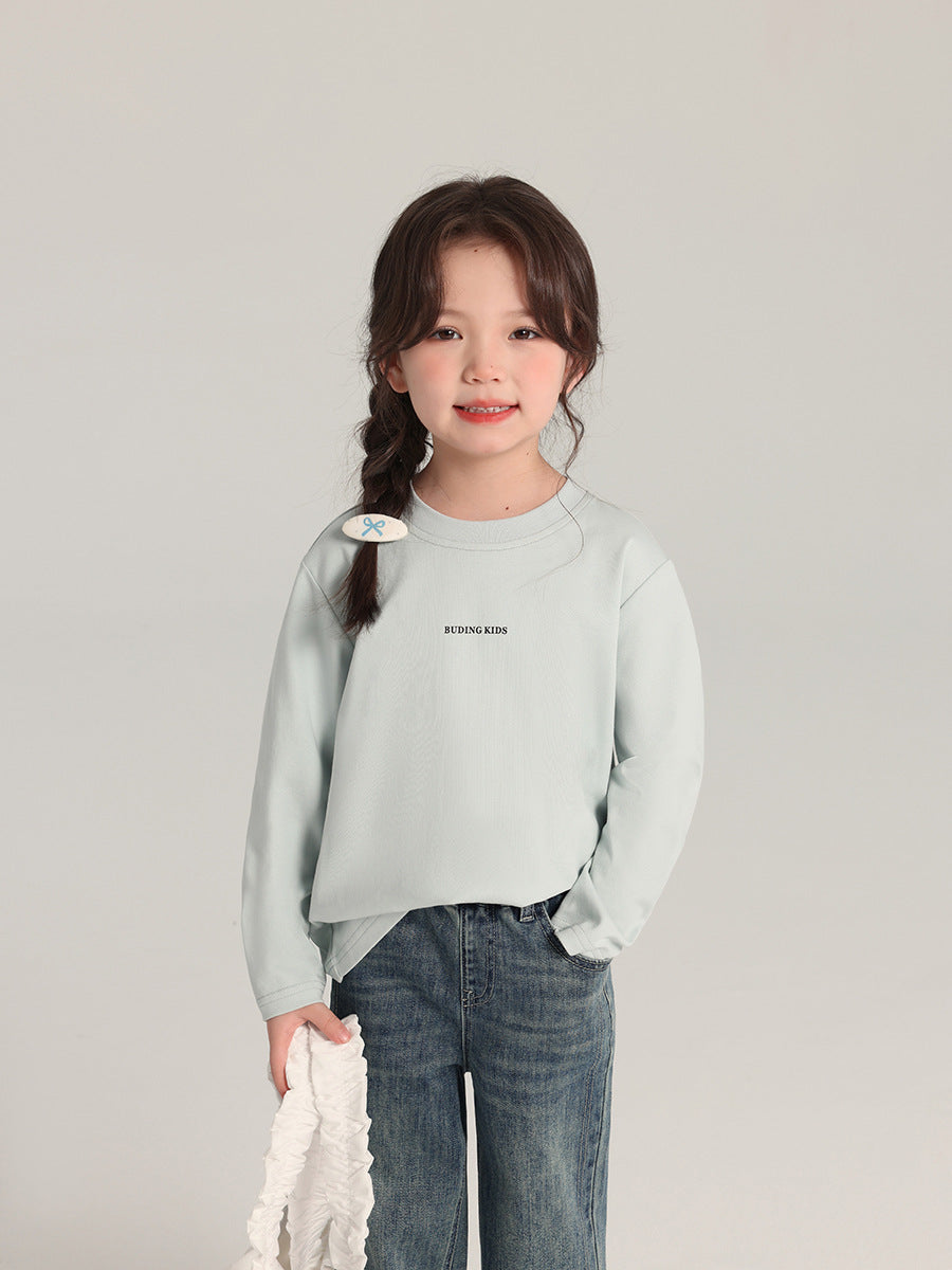 Momo's Home Girls’ Cotton Letter Print Long-Sleeve Tee – Kids Fashion Nepal | Tudoholic