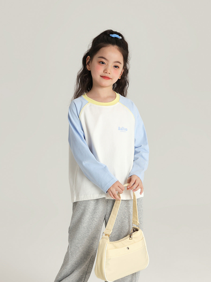 Pudding Haru Girls’ Color-Block Raglan Long-Sleeve Tee 2026 – Kids Fashion Nepal | Tudoholic