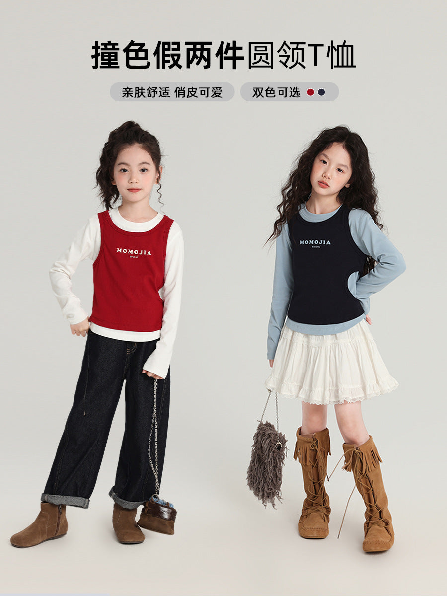 Pudding Haru Kids’ Summer Fake Two-Piece Plaid Tee – Summer Kids Fashion Nepal | Tudoholic