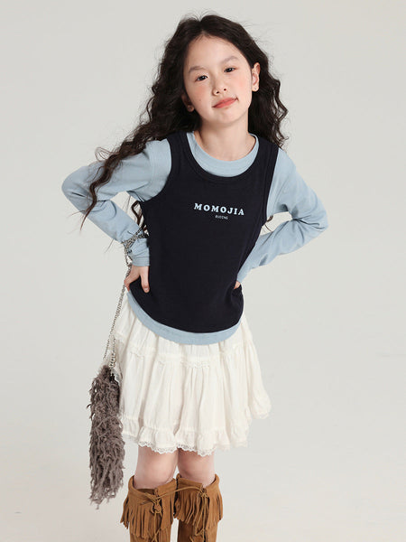 Pudding Haru Kids’ Summer Fake Two-Piece Plaid Tee – Summer Kids Fashion Nepal | Tudoholic