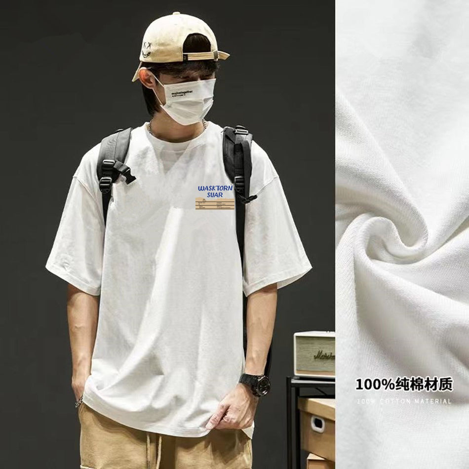 Men’s Retro Cotton T-Shirt – Trendy Casual Fit